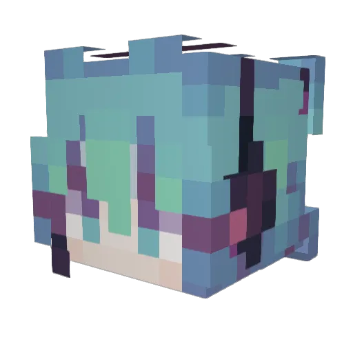 bunnyoise Minecraft avatar head, 3D render