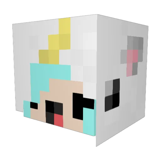 bunnyosona Minecraft avatar head, 3D render