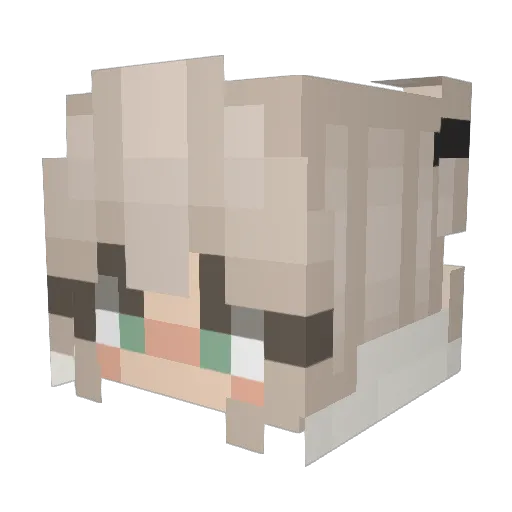 bunnz_ Minecraft avatar head, 3D render