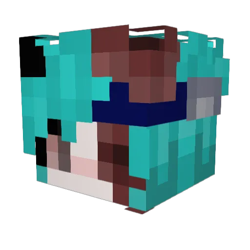 bunoass Minecraft avatar head, 3D render