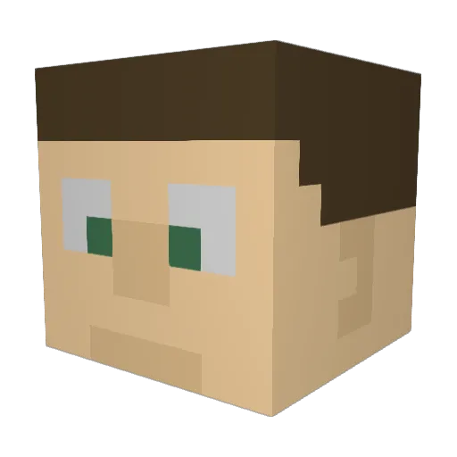 bunoire14 Minecraft avatar head, 3D render