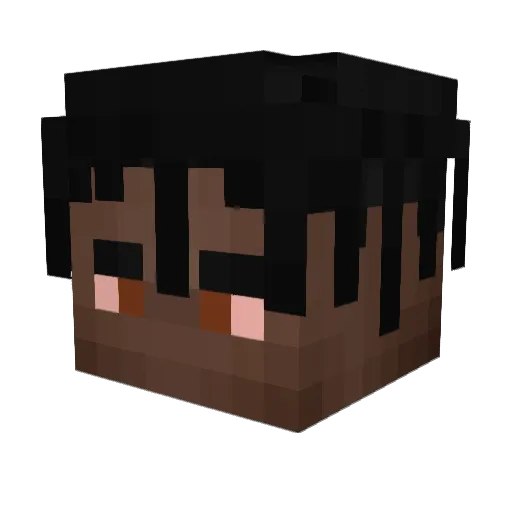 bunrai Minecraft avatar head, 3D render