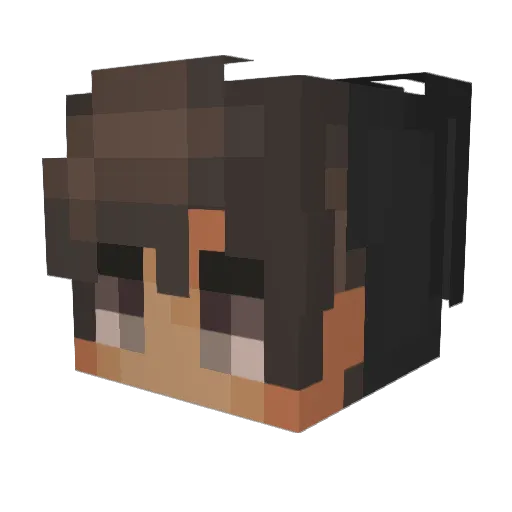 bunsigh Minecraft avatar head, 3D render