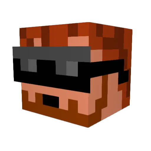 bunyboy Minecraft avatar head, 3D render