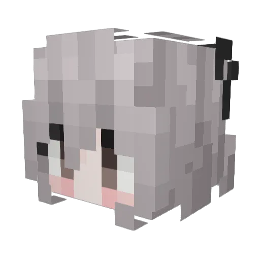 buou123 Minecraft avatar head, 3D render