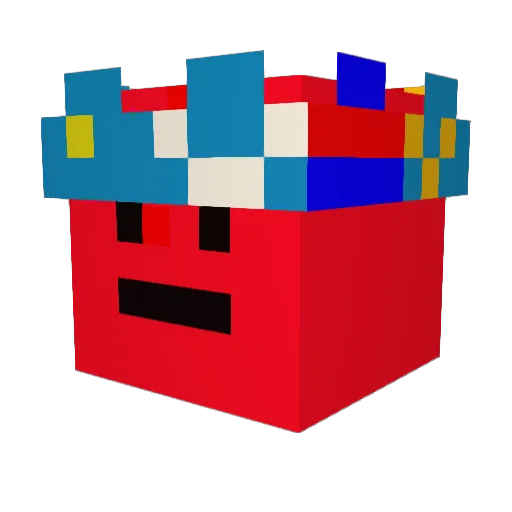 buraa Minecraft avatar head, 3D render