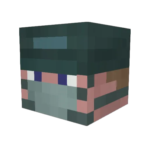 buraffo Minecraft avatar head, 3D render