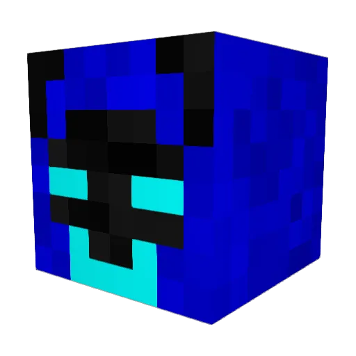 burator Minecraft avatar head, 3D render