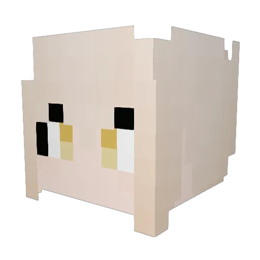 buraunkan___ Minecraft avatar head, 3D render