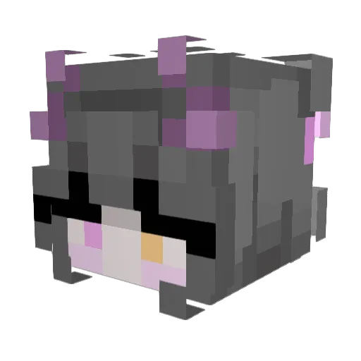 burbchick Minecraft avatar head, 3D render