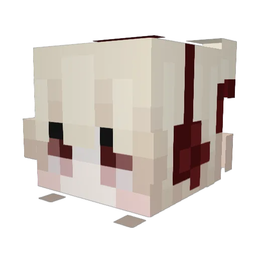 burbeans Minecraft avatar head, 3D render