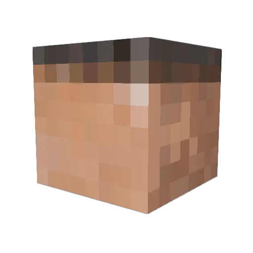 burbine Minecraft avatar head, 3D render