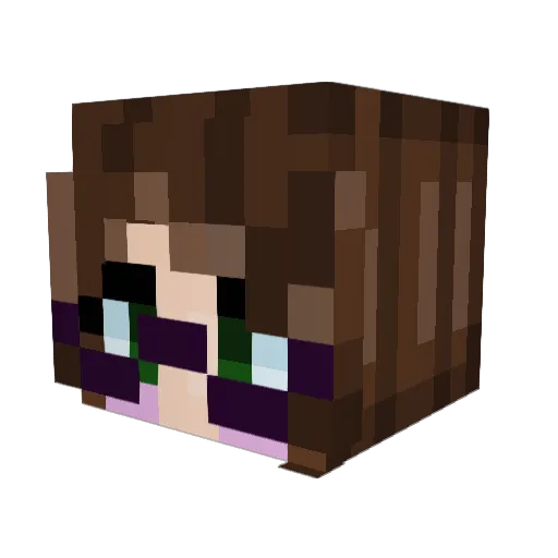 burcimiko Minecraft avatar head, 3D render