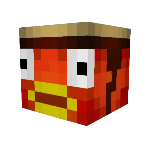 burgerek_ Minecraft avatar head, 3D render