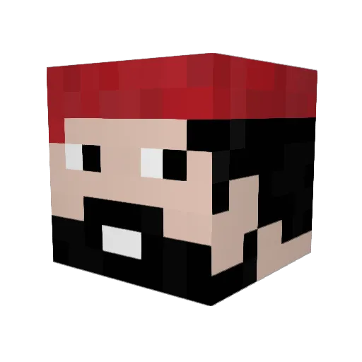 burgerpaddle Minecraft avatar head, 3D render
