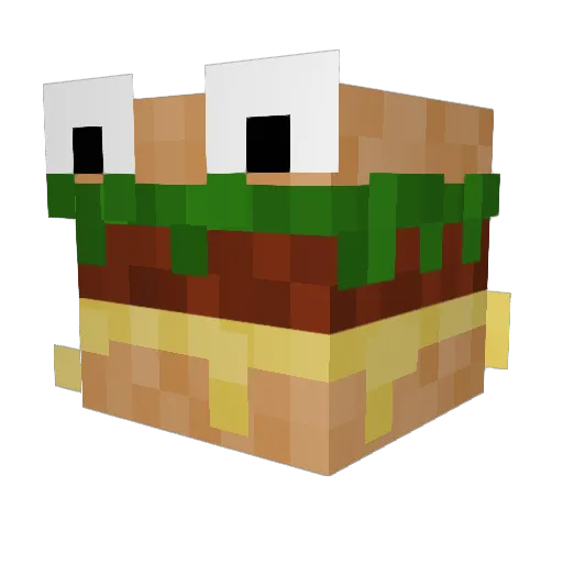 burghus Minecraft avatar head, 3D render