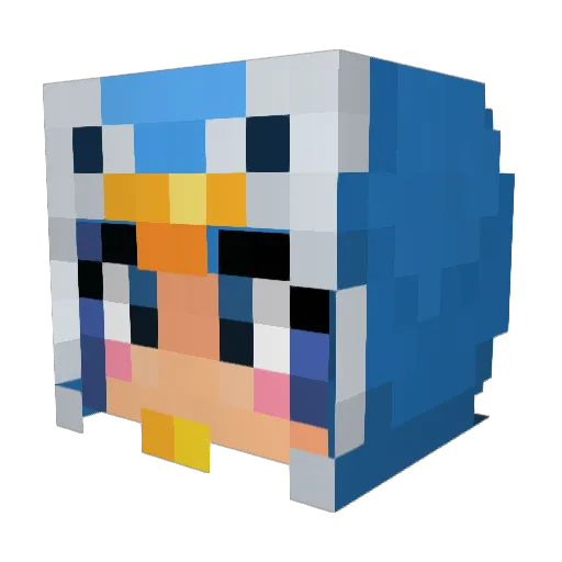 burgundy52 Minecraft avatar head, 3D render