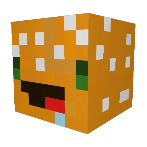 burhagr Minecraft avatar head, 3D render