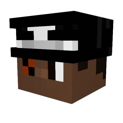 burken1 Minecraft avatar head, 3D render