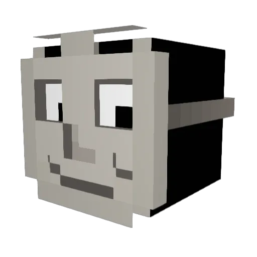 burlae Minecraft avatar head, 3D render