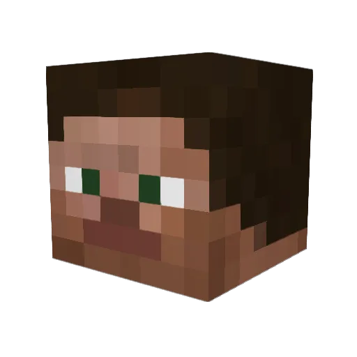 burlington75 Minecraft avatar head, 3D render