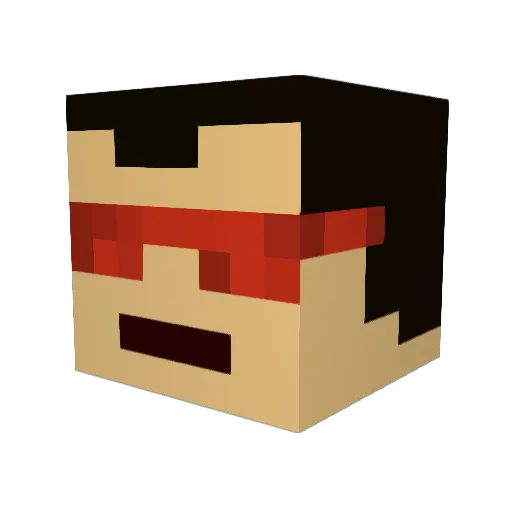 burlycow Minecraft avatar head, 3D render