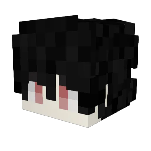 burn33 Minecraft avatar head, 3D render