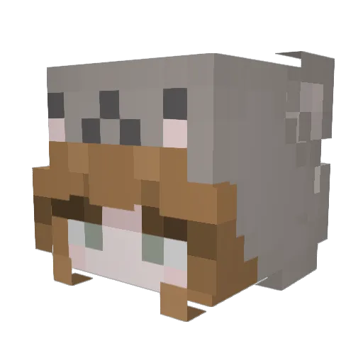 burning_milk Minecraft avatar head, 3D render