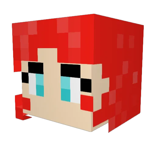 burning_romance Minecraft avatar head, 3D render