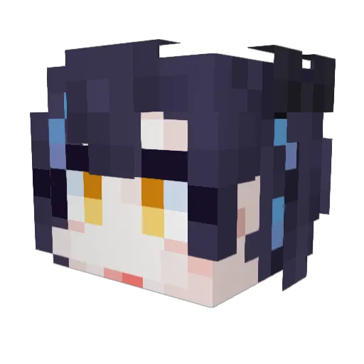 burningcanyon Minecraft avatar head, 3D render