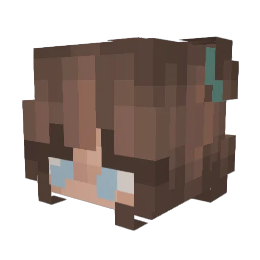 burningleaves1 Minecraft avatar head, 3D render