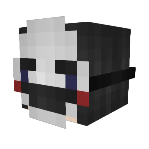 burningpact Minecraft avatar head, 3D render