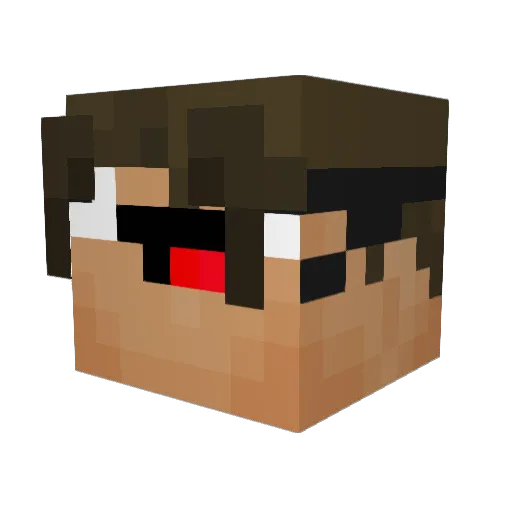burnman Minecraft avatar head, 3D render