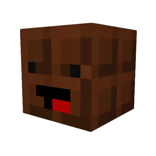 burnt_potatooes Minecraft avatar head, 3D render