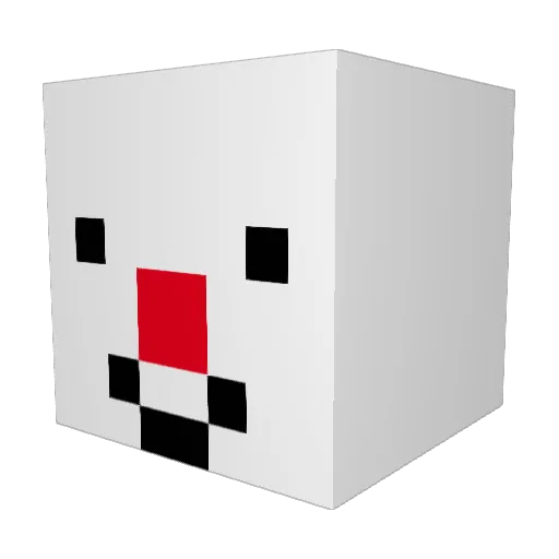 burntbeige Minecraft avatar head, 3D render
