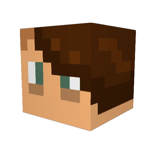 burntphoto Minecraft avatar head, 3D render