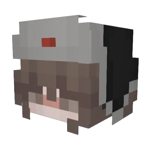 burntquesadillas Minecraft avatar head, 3D render