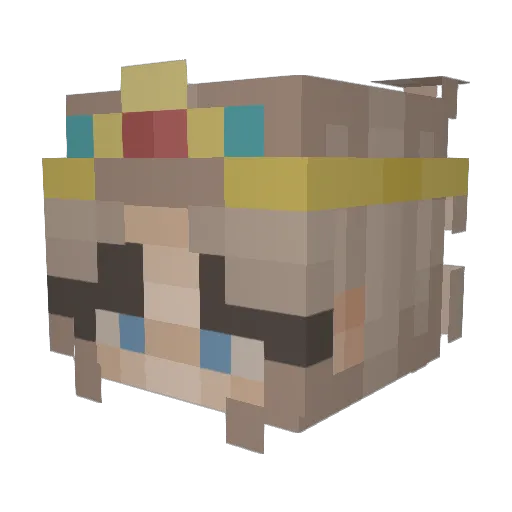 burnyogurt Minecraft avatar head, 3D render
