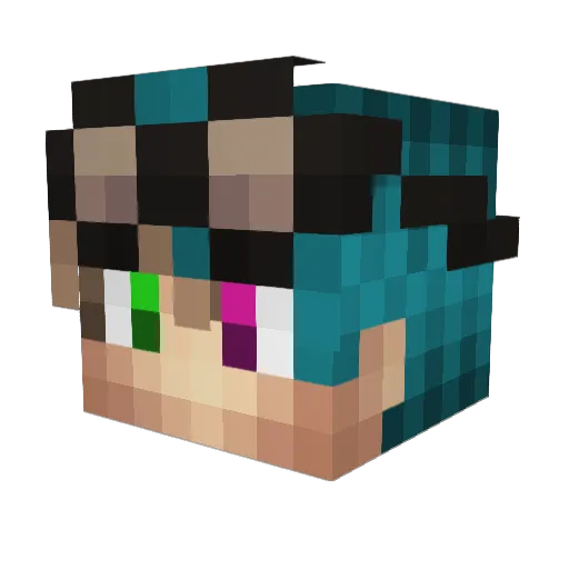 burnyy Minecraft avatar head, 3D render