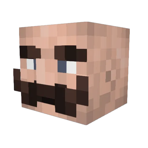 burp12 Minecraft avatar head, 3D render