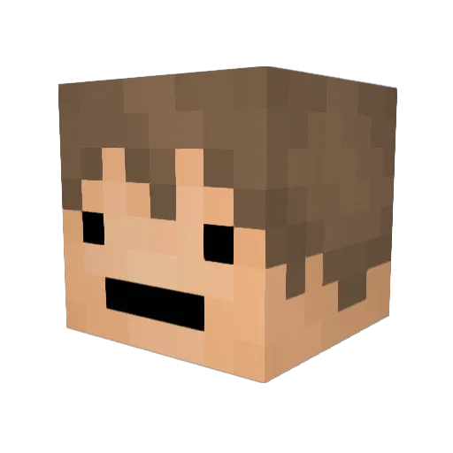 burpin Minecraft avatar head, 3D render
