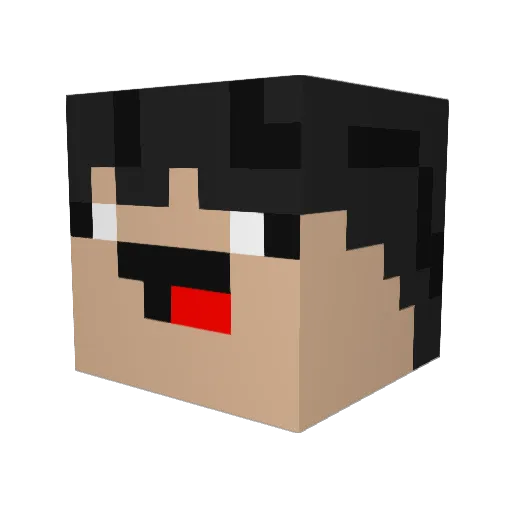 burpotato Minecraft avatar head, 3D render