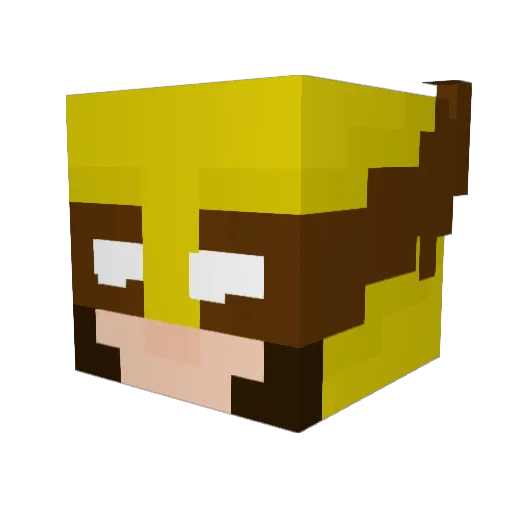 burried2 Minecraft avatar head, 3D render
