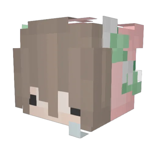 burrnnttoast Minecraft avatar head, 3D render