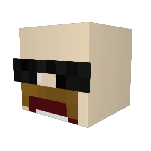 burst6409 Minecraft avatar head, 3D render