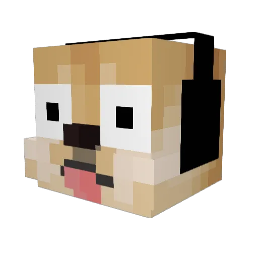 burstw Minecraft avatar head, 3D render