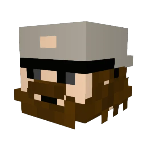 burthalou Minecraft avatar head, 3D render