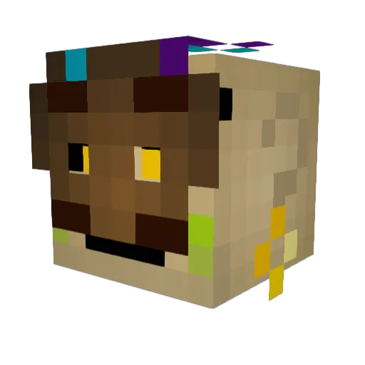 burtigus Minecraft avatar head, 3D render