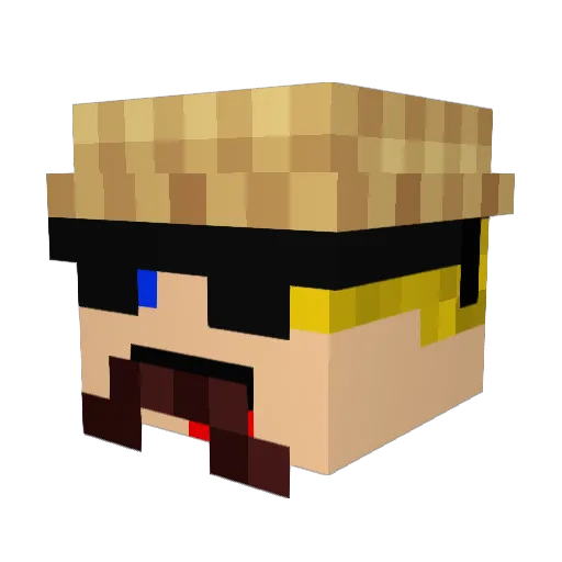 burtosj Minecraft avatar head, 3D render