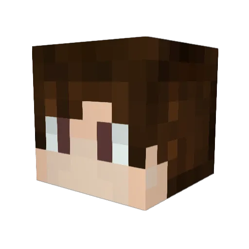 burtp Minecraft avatar head, 3D render
